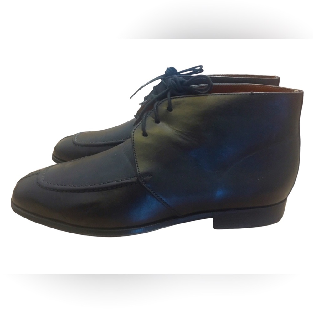 Lazzeri Mens Lace-Up Leather Ankle Boots